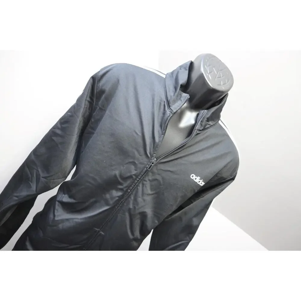 Adidas Track Jacket Black Performance Full Zip Athletic Mens‎ Size XL